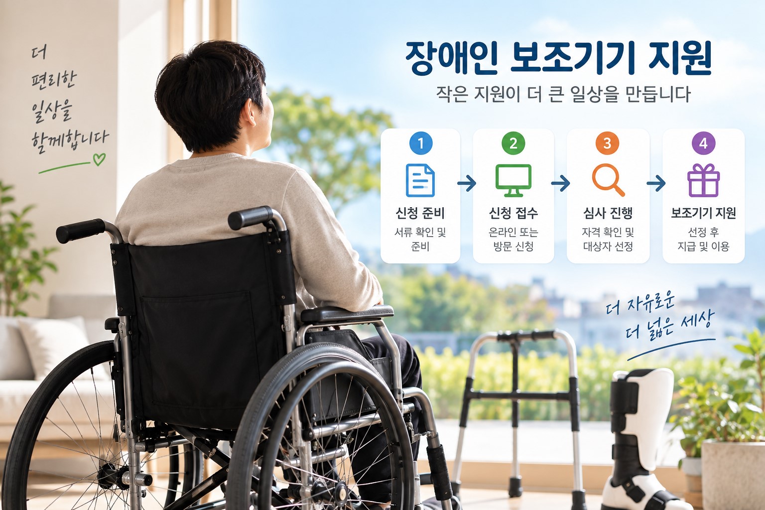 장애인 보조기기 지원 안내 이미지