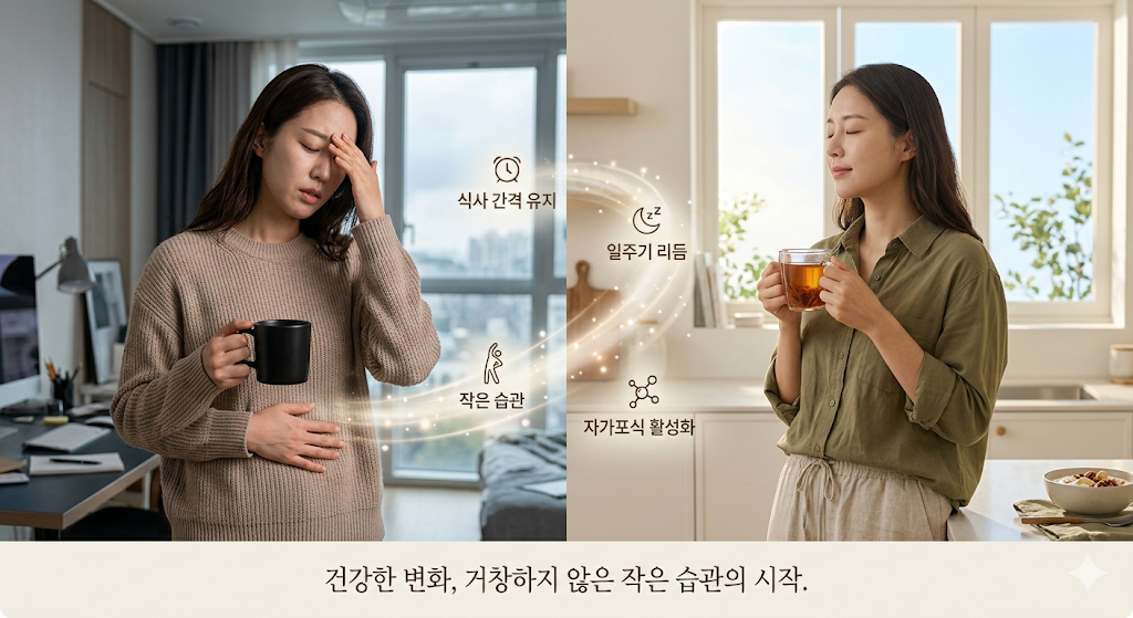 공복과 식사시간