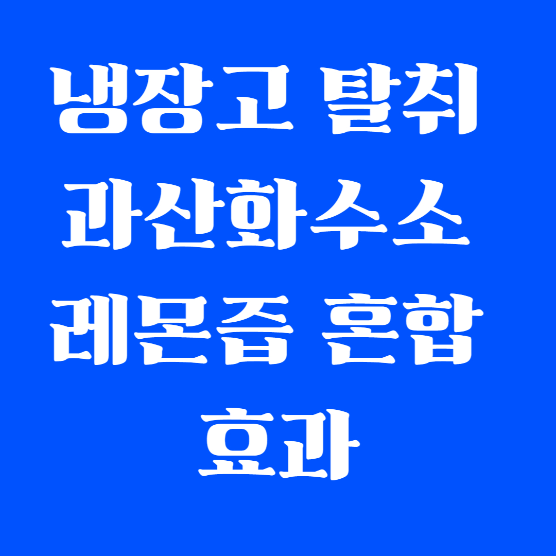 냉장고 탈취 과산화수소 레몬즙 혼합 효과