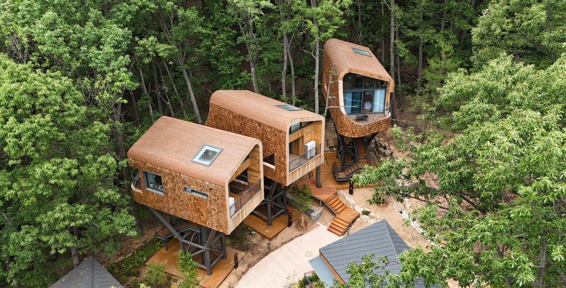 수락산 자연휴양림 수락 휴 트리하우스 전경