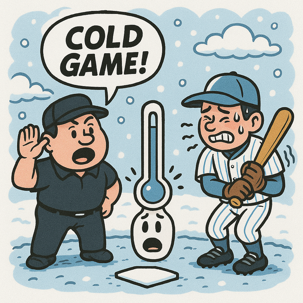 야구 콜드게임 관련 코믹한 이미지