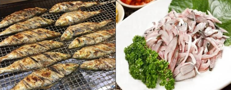 전어구이, 전어회