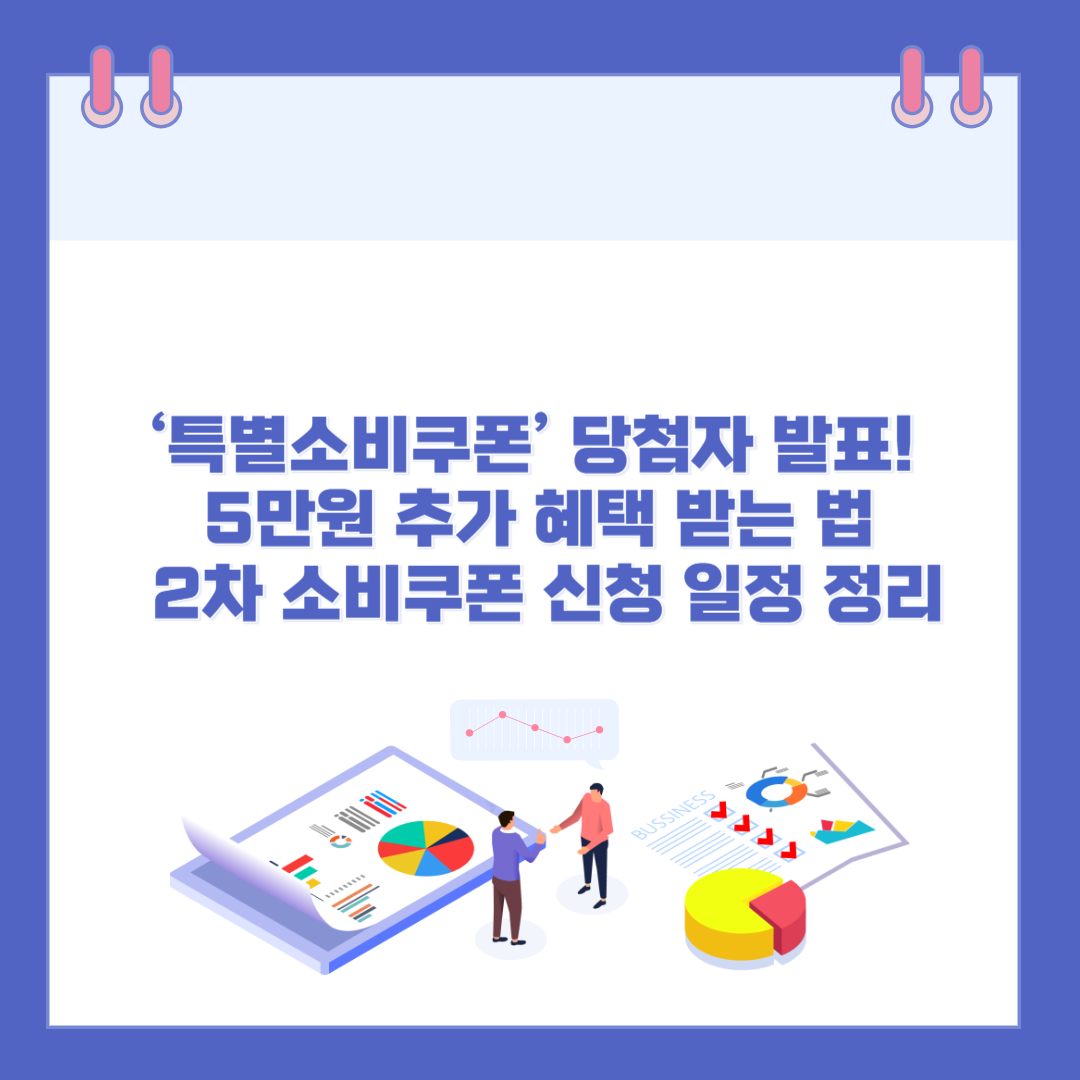 ‘특별소비쿠폰’ 당첨자 발표! 5만원 추가 혜택 받는 법과 2차 소비쿠폰 신청 일정 정리 관련 이미지