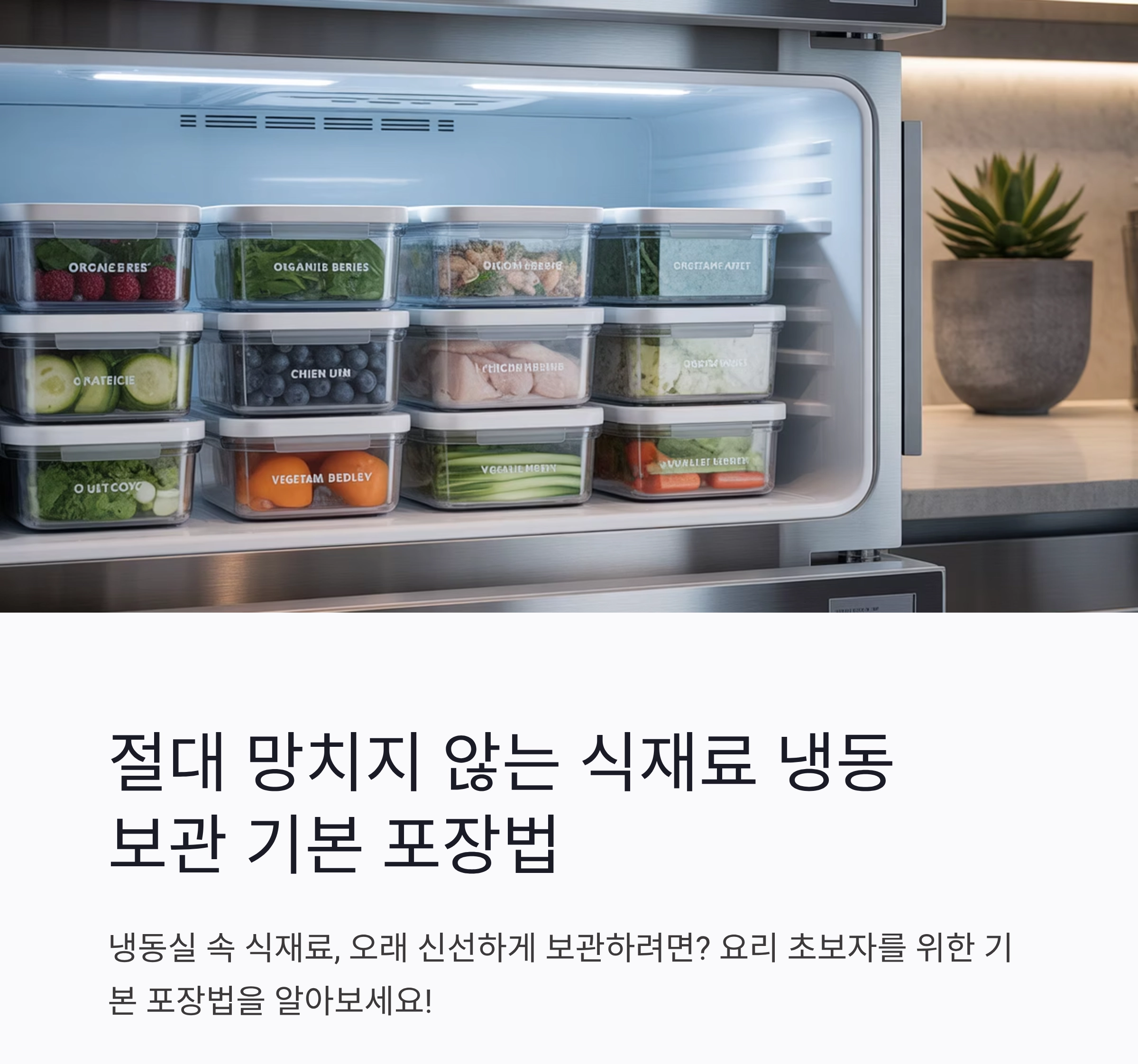 절대 망치지 않는 식재료 냉동 보관 기본 포장법