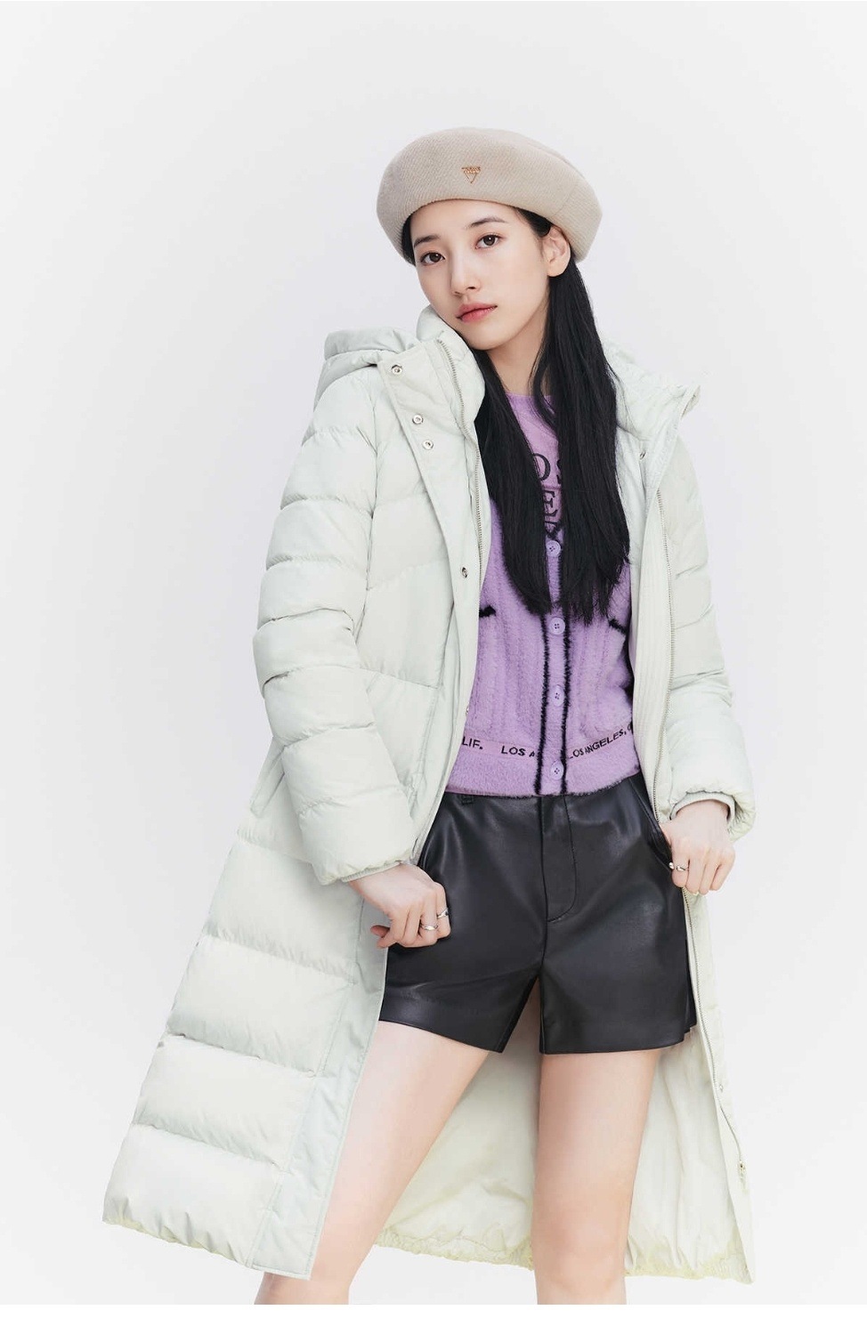 게스 GUESS 게스 여성 바디컨시어스 롱기장 구스 SUZY YM4W5873