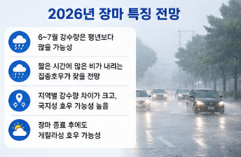 26년 장마 예상&amp;#44; 올해 장마 예상시기 언제? 2026년 장마기간 지역별 전망 총정리3
