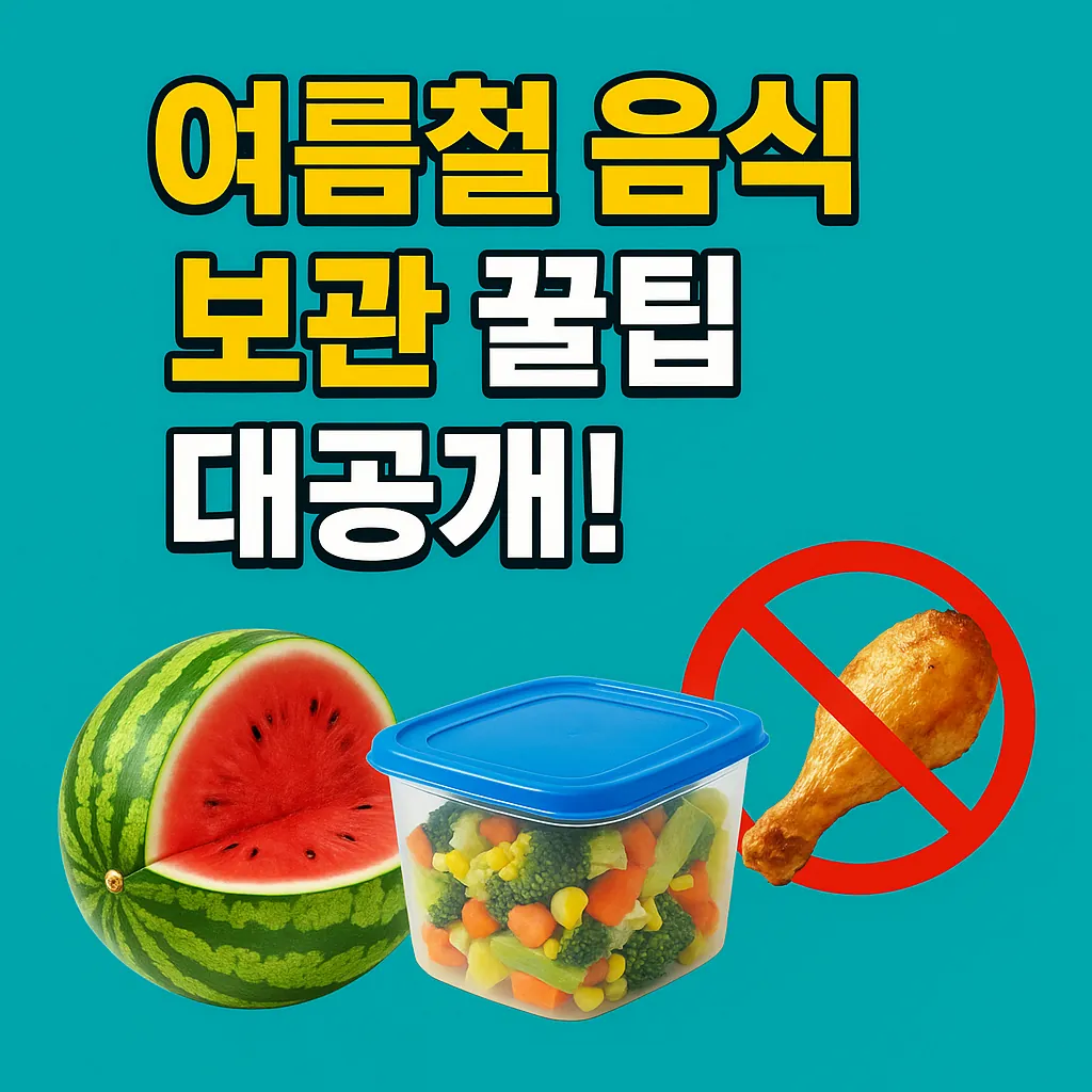 여름철 음식 보관 꿀팁 대공개! 상하지 않게 오래 두는 법 총정리
