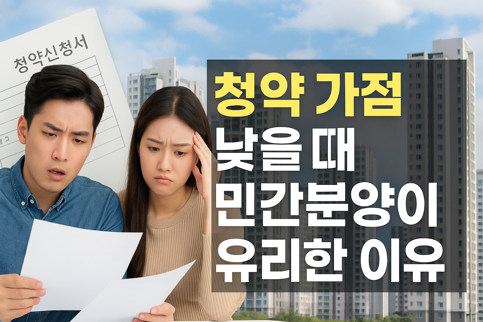 청약 가점 낮을 때 민간분양이 유리한 이유