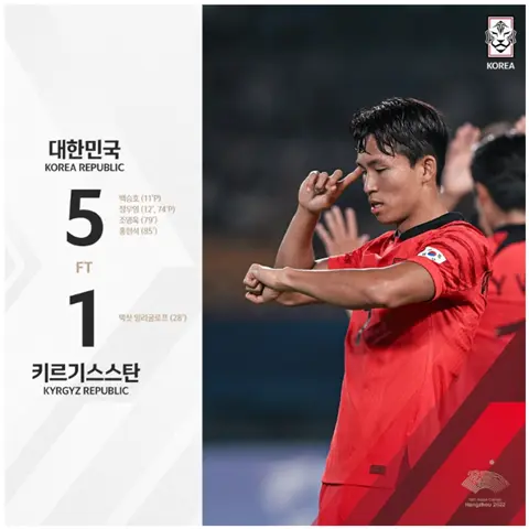항저우-아시안게임-남자축구-키르기스스탄-16강결과