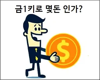 금1키로 몇돈 인가