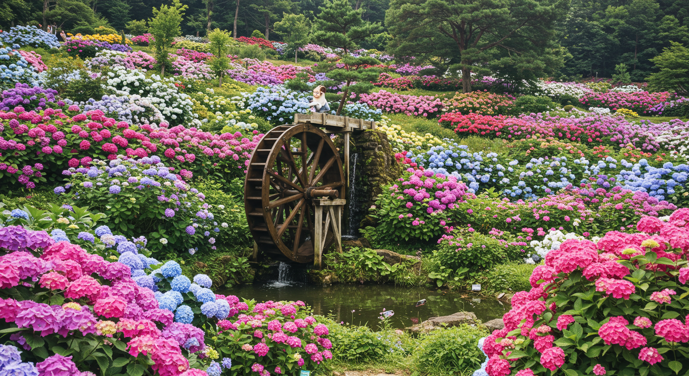 다양한 수국 품종