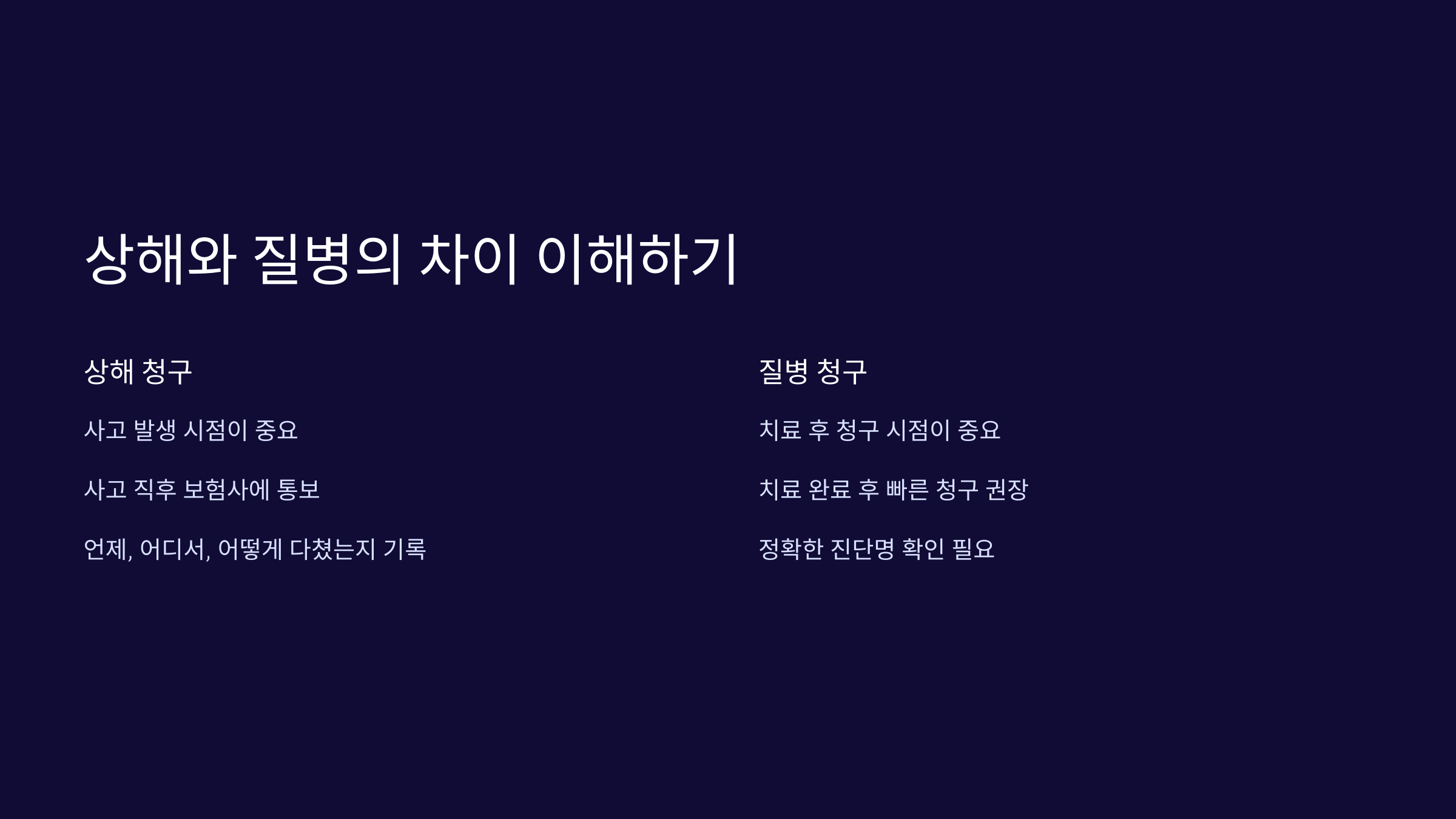 상해-질병-차이