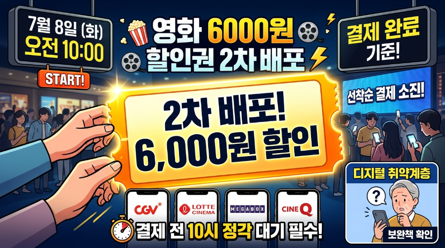영화 6000원 할인권 2차 배포