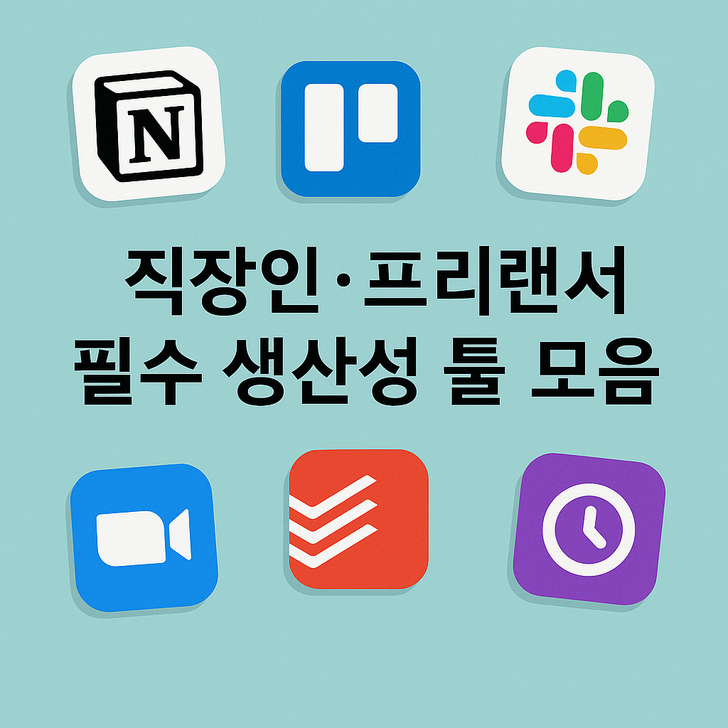 직장인·프리랜서 필수 생산성 툴 모음