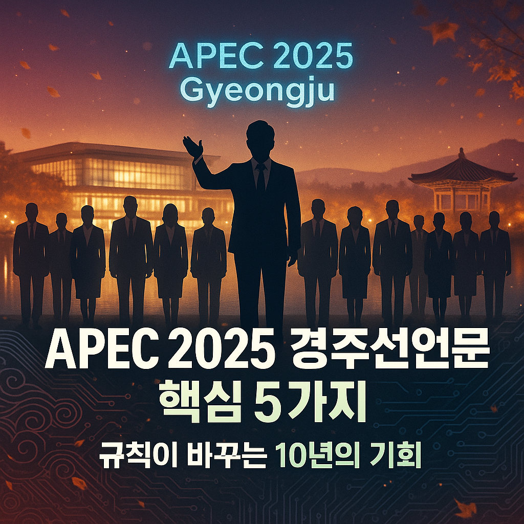 경주 보문호 앞의 APEC 국가 리더들