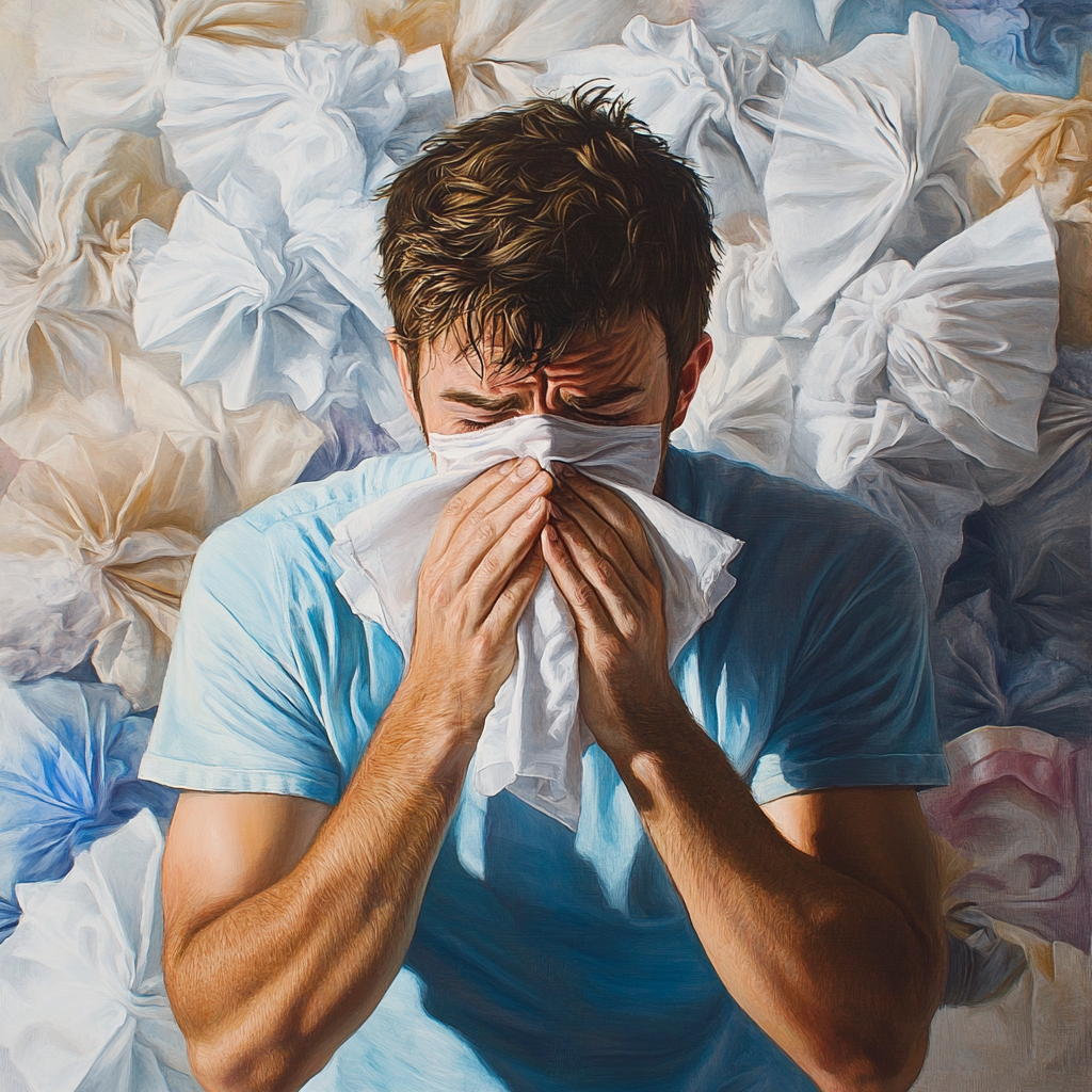 소리를 내며 코를 푸는 꿈