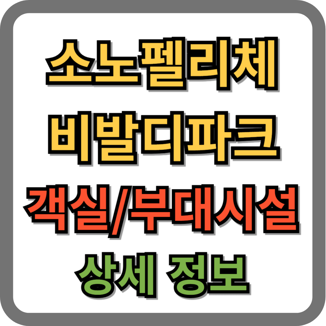 소노펠리체 비발디파크 객실, 부대시설 정보