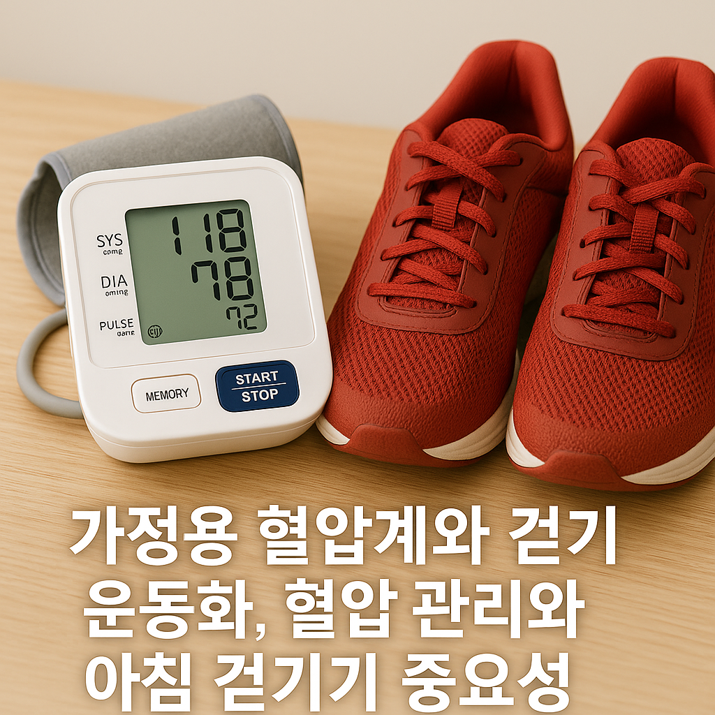 가정용 혈압계와 걷기 운동화, 혈압 관리와 아침 걷기의 중요성