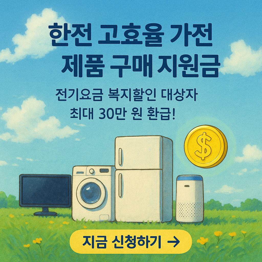 고효율 가전제품 구매비용 지원사업 이미지