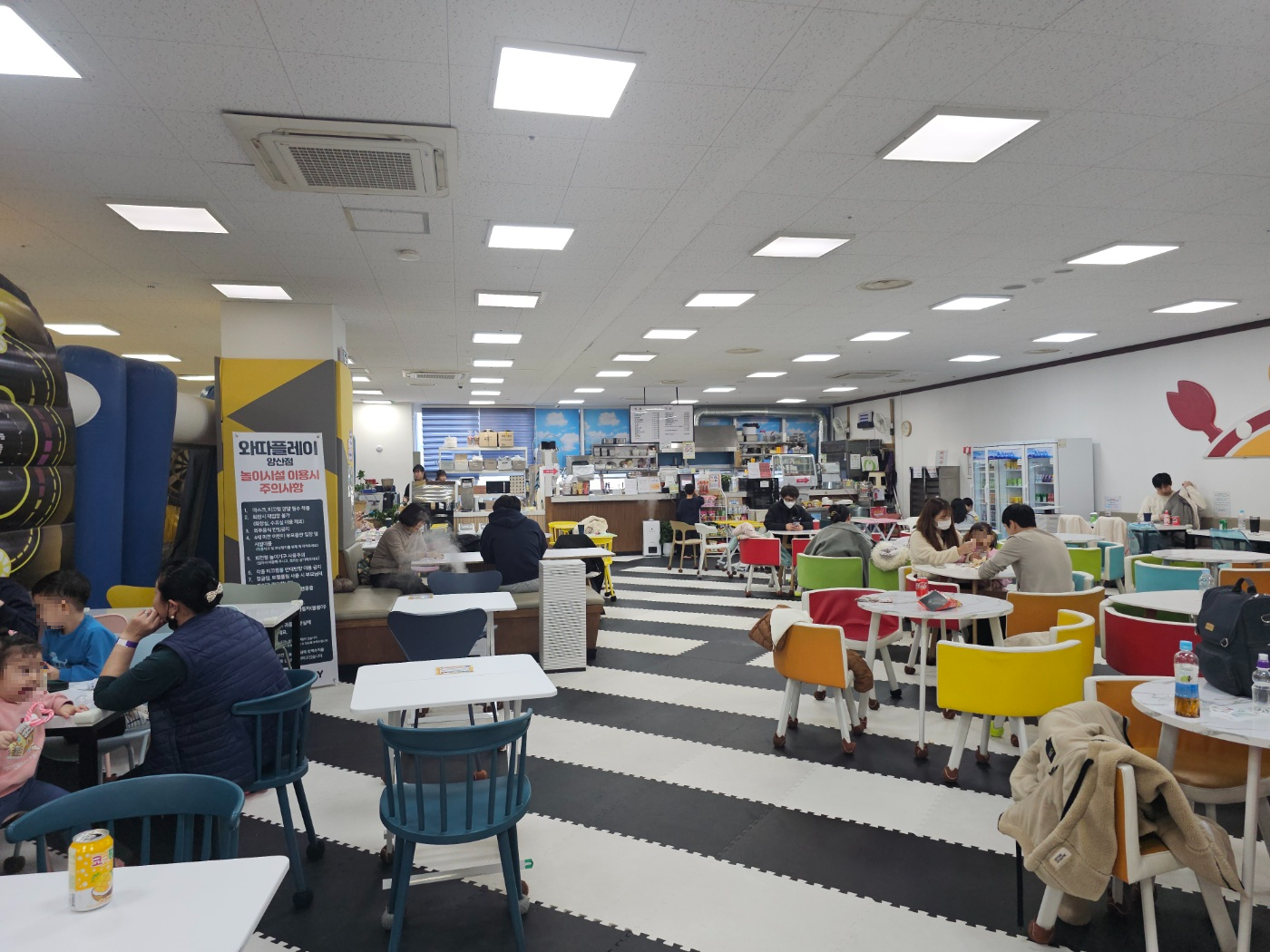 양산 모다아울렛 7층 키즈카페 '와따플레이' 방문 후기