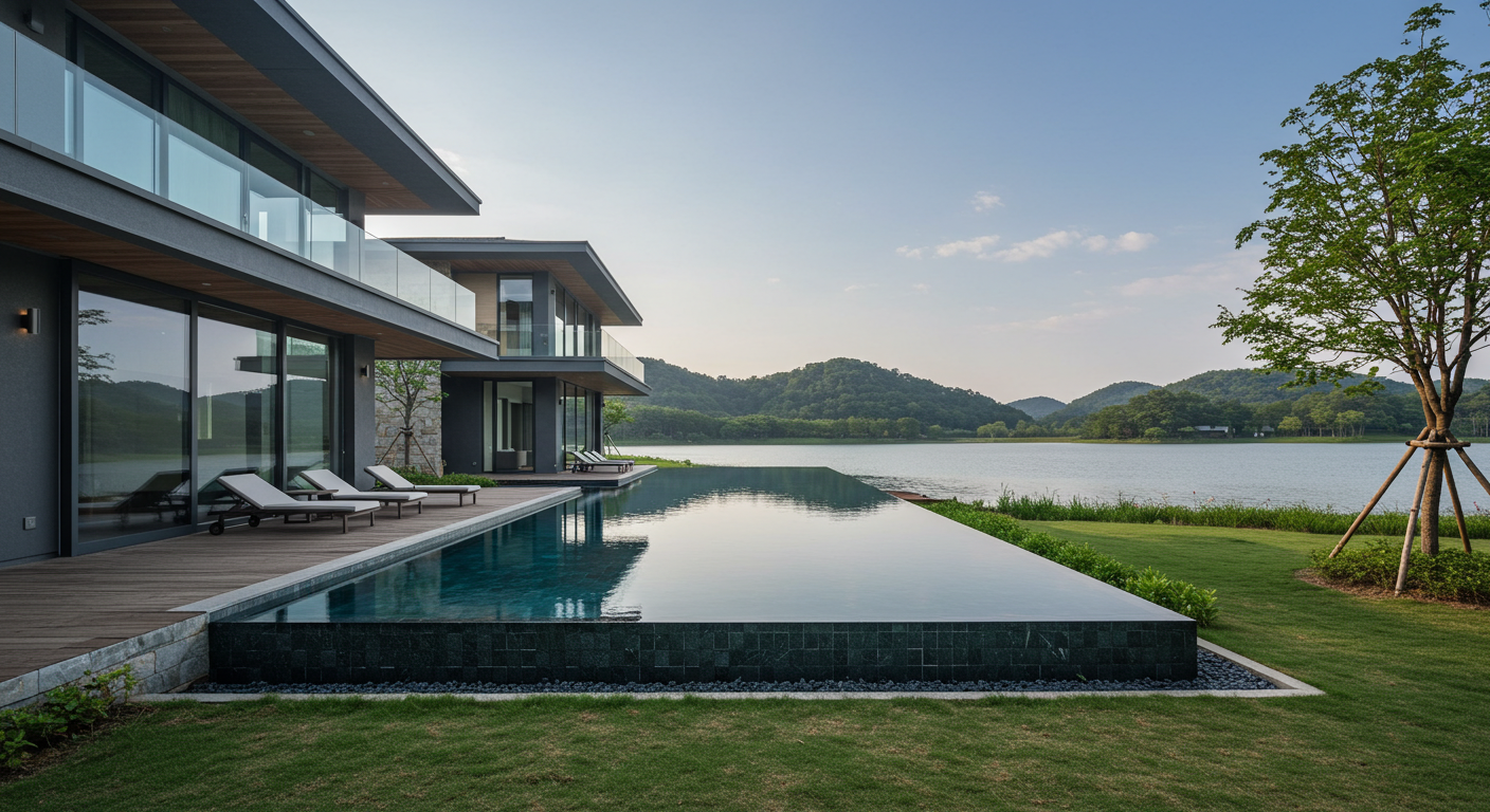 호수 인접 풀빌라