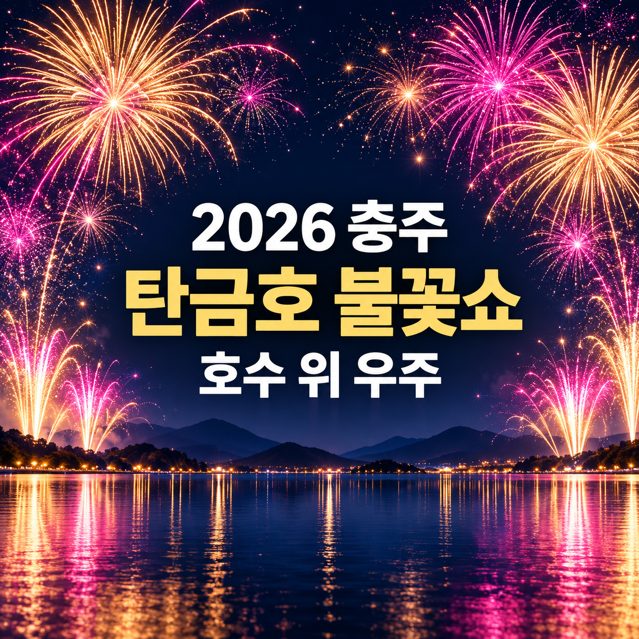 2026 충주 탄금호 불꽃쇼 일정·예매 방법|호수 위 우주 할인·주차 확인하기