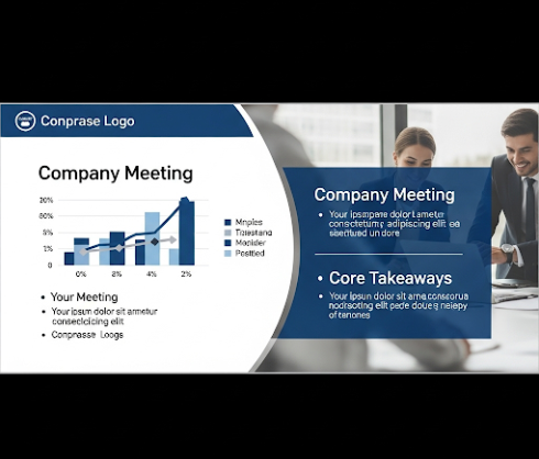 ChatGPT로 생성된 회사 회의자료 슬라이드 예시 이미지