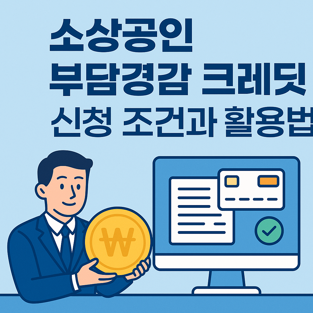 소상공인 부담경감 크레딧 신청 조건과 활용법