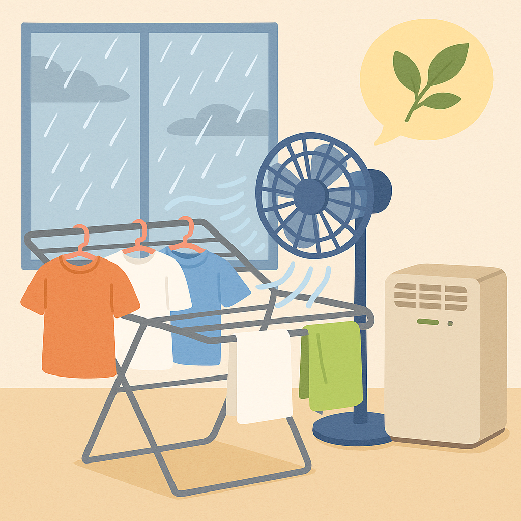 비 오는 날 빨래 냄새 안 나게 말리는 법