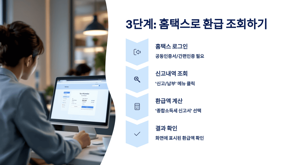 3단계: 홈택스로 환급 조회하기