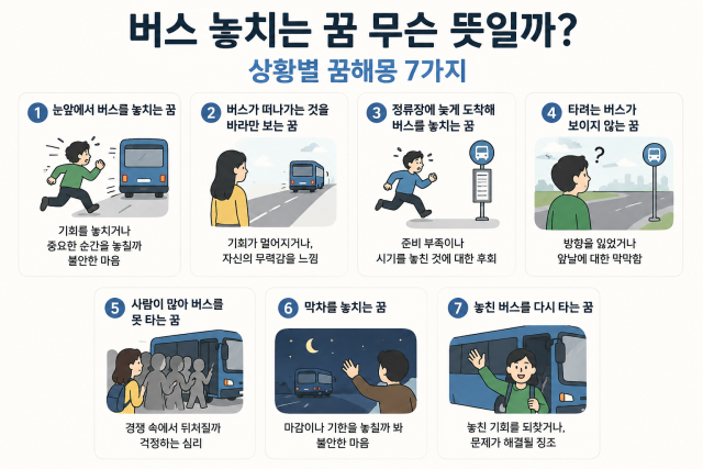 버스 놓치는 꿈 무슨 뜻일까 상황별 꿈해몽 7가지 본문이미지