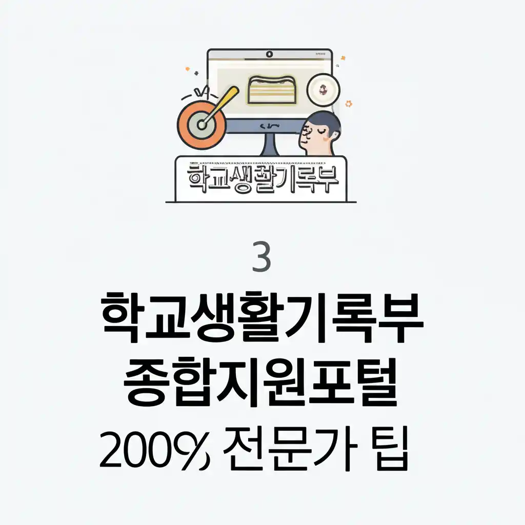 학교생활기록부 종합지원포털 200% 활용을 위한 전문가 팁 안내.