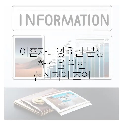 이혼자녀양육권 분쟁 해결을 위한 현실적인 조언