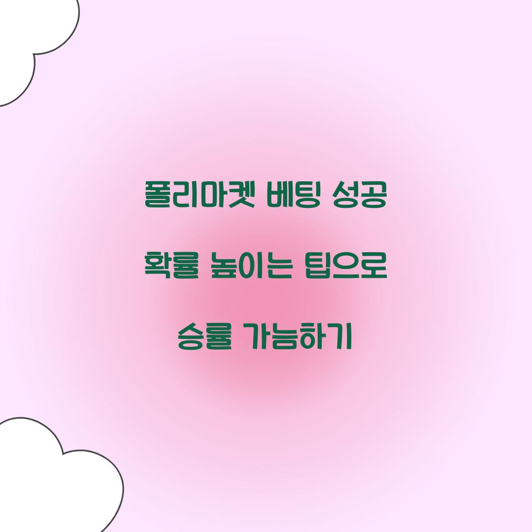 폴리마켓 베팅 성공 확률 높이는 팁