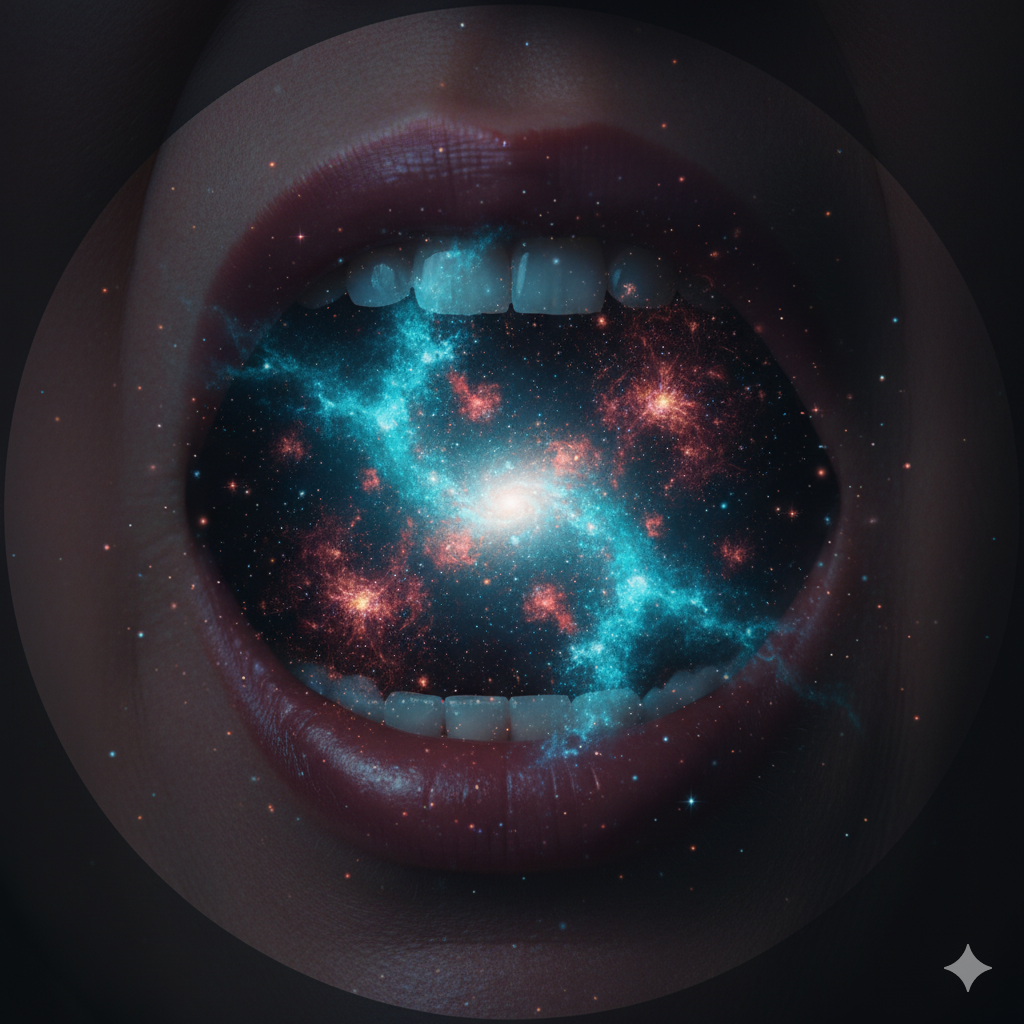 입안의 유익균과 유해균이 균형을 이루는 신비로운 마이크로바이옴 은하계.