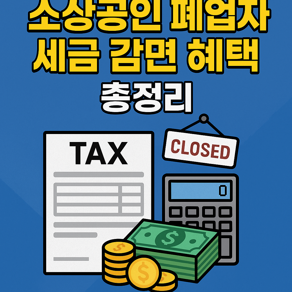 소상공인 폐업자 세금 감면 혜택 총정리