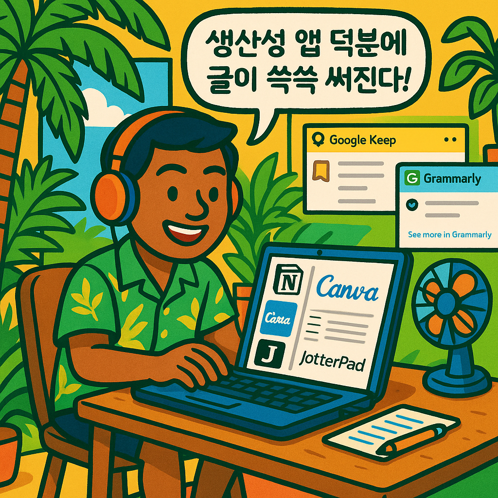 동남아 작가가 선호하는 생산성 앱