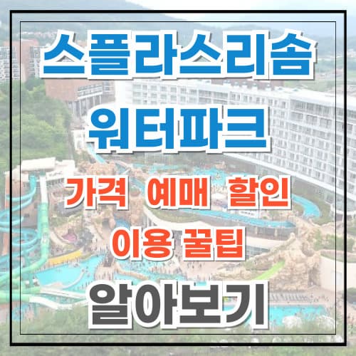 덕산 스플라스리솜 워터파크 가격 예매 할인 꿀팁 알아보기