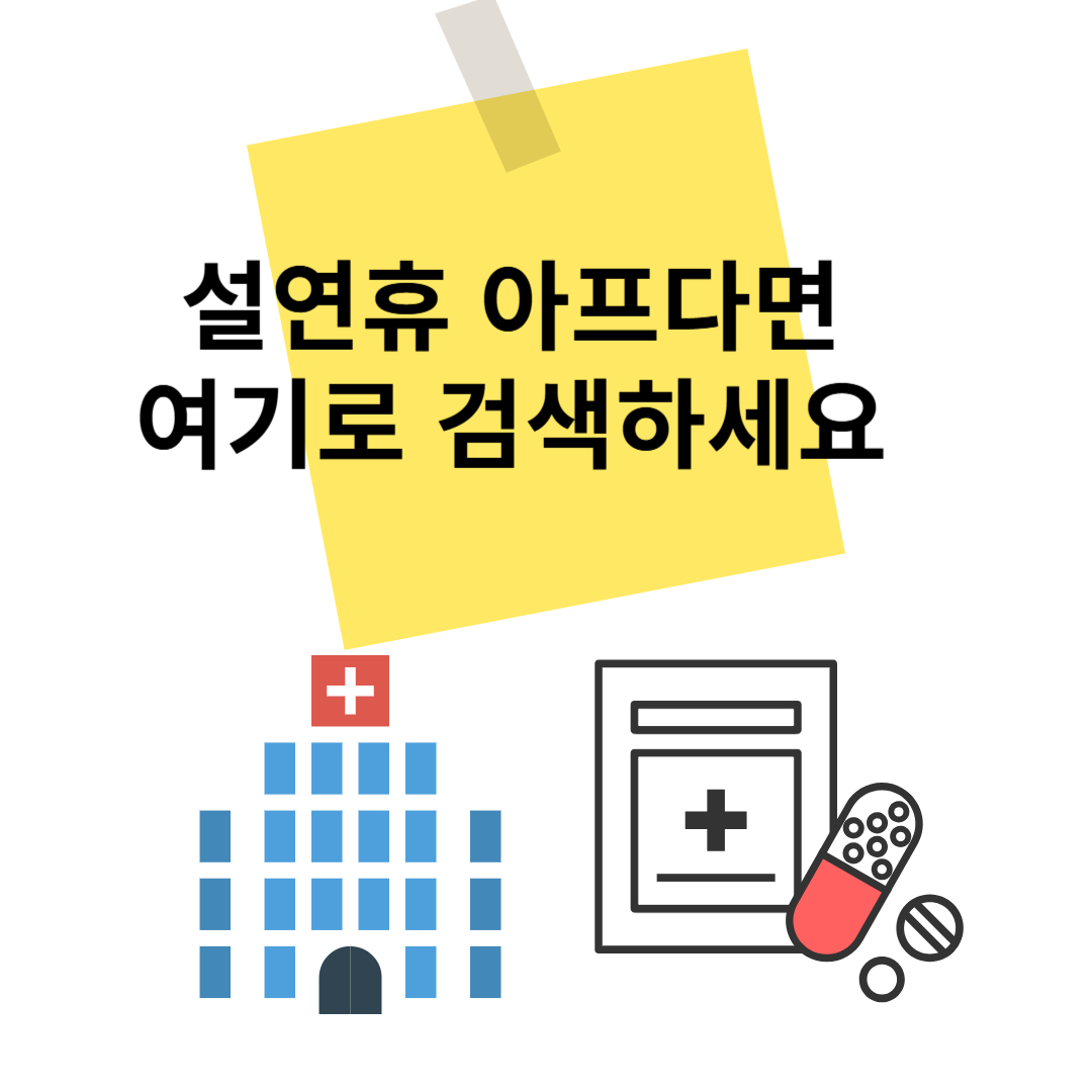 설연휴 응급의료기관찾기