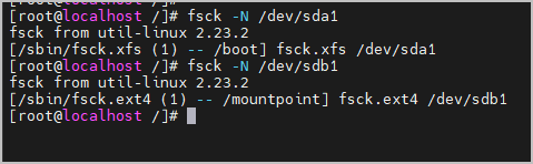 fsck 명령어로 파일 시스템 정보 찾기