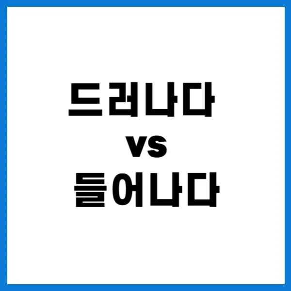 드러나다들어나다 대문