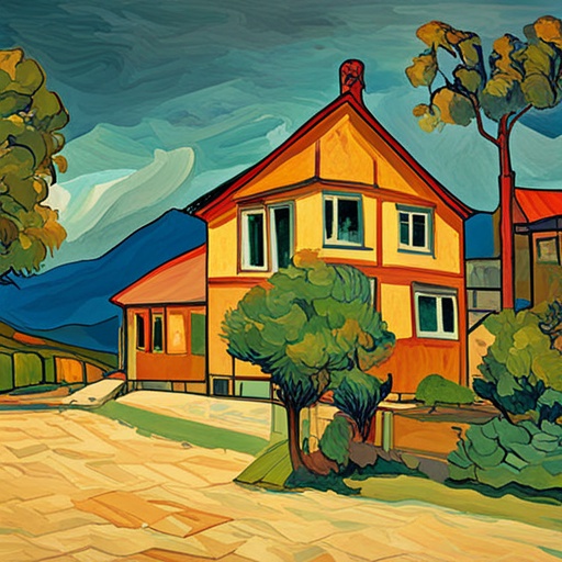 이층 집을 그린 그림