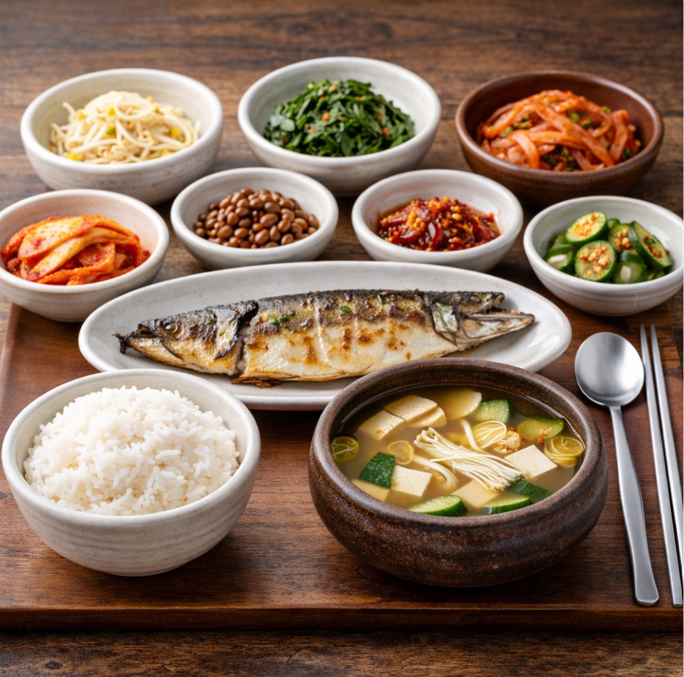 탈모예방에 좋은 한국 전통식 한상 차림