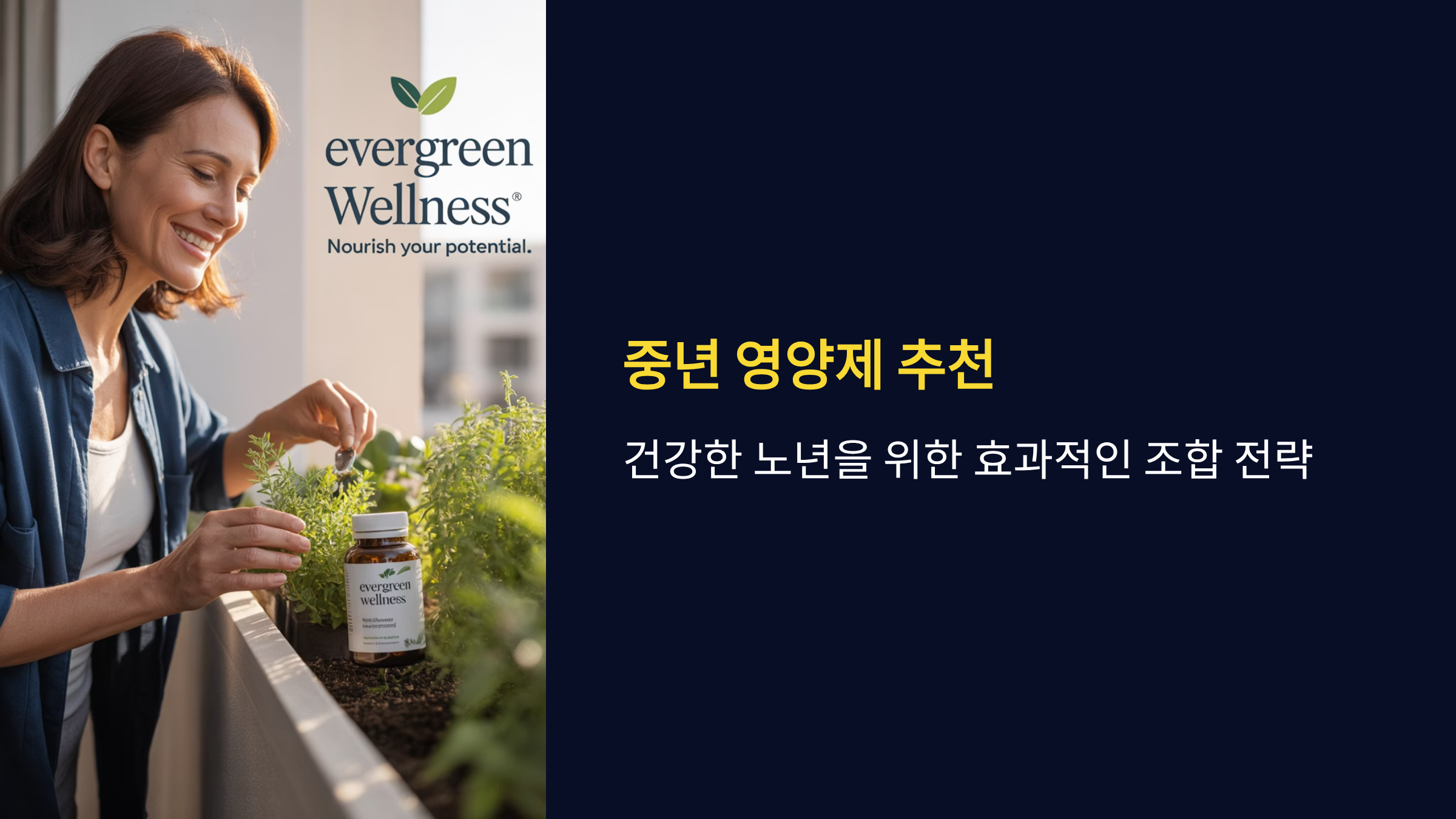 중년기 영양제 추천 ❘ 남녀별 맞춤 조합과 복용법 총정리