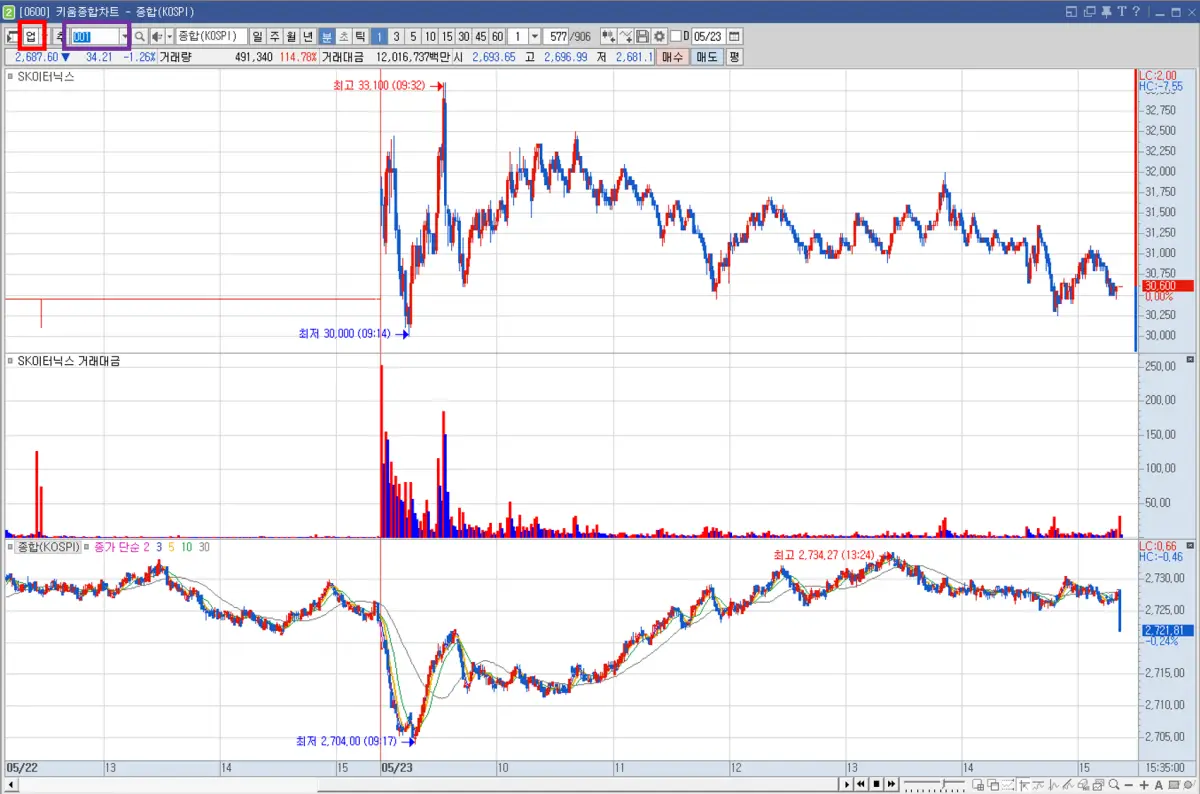 업종 코드 입력