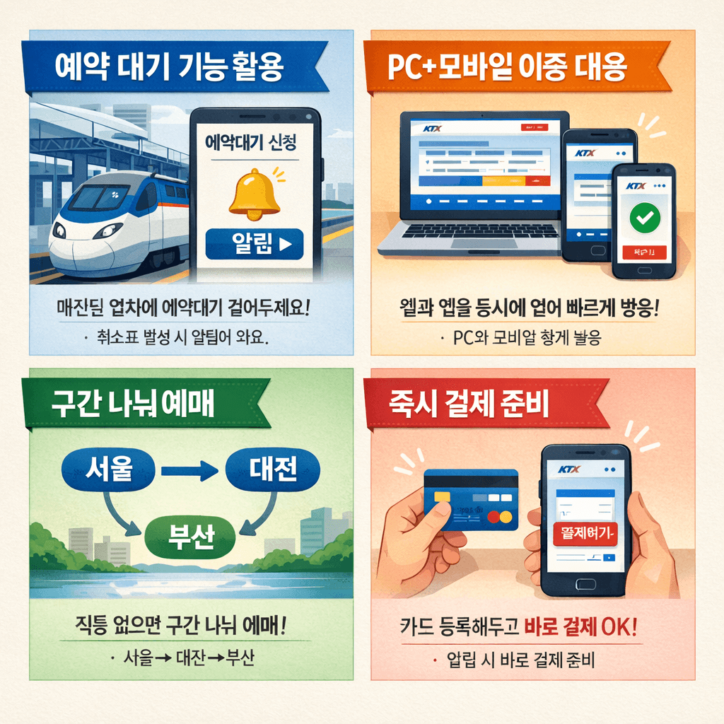 설날 KTX 취소표 예매 타이밍은?