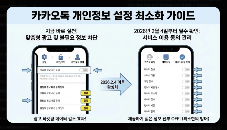 카카오톡 강제수집 대응법 [2026년 2월 시행] 개인정보 보호 설정 및 대체 메신저 가이드