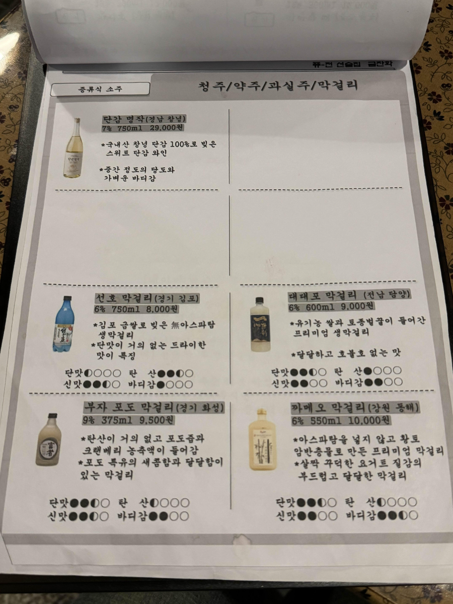 메뉴판 7
