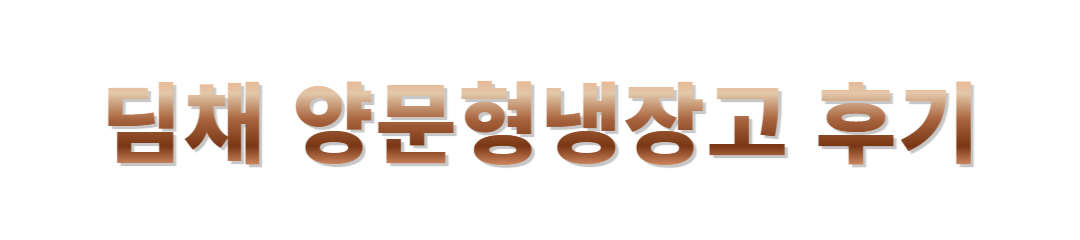 위니아 딤채 양문형냉장고리뷰