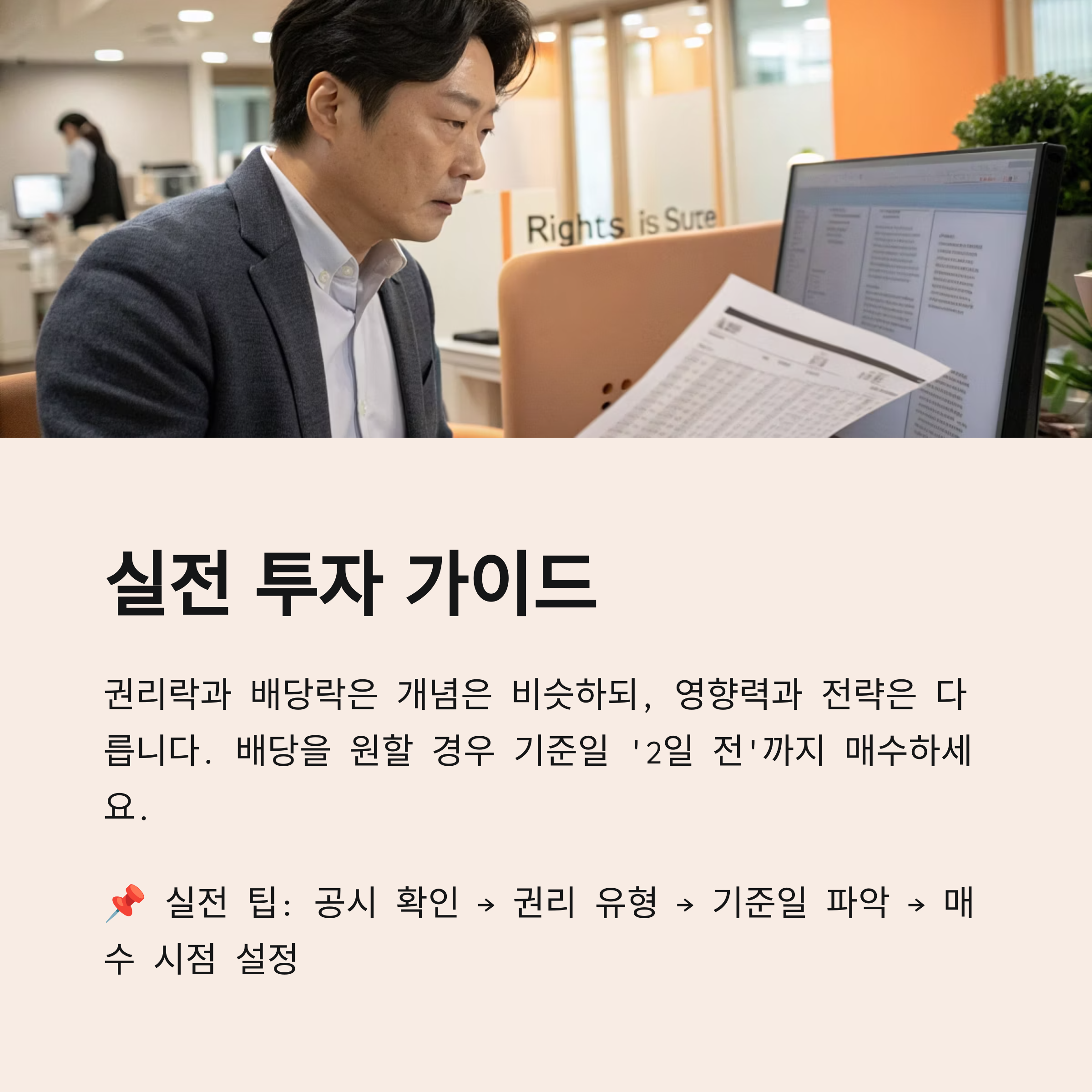 권리락과 배당락, 뭐가 다를까?|차이·전략 한눈에 정리